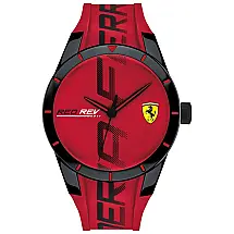 Relógio casual masculino RedRev de quartzo com pulseira de silicone, FERRARI 0830617, Vermelho