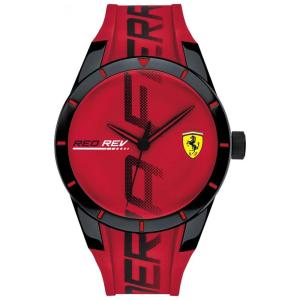Relógio casual masculino RedRev de quartzo com pulseira de silicone, FERRARI 0830617, Vermelho