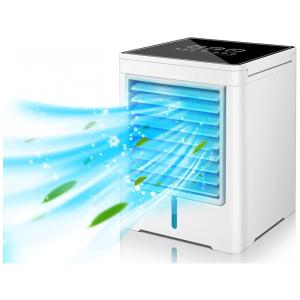 Climatizador Portátil com 3 Velocidades, 7 Luzes Coloridas e Recarregável por USB, GOFOIT, Branco