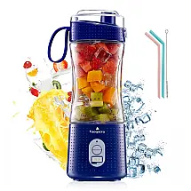 Liquidificador Portátil 380mL com Carregamento USB, 110v, VAEQOZVA 1, Azul