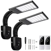 Luminária Solar Externa 990 Lumens a Prova d 500W com Sensor de Movimento 2 Unidades, JACKYLED, Preto
