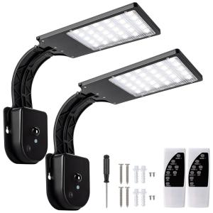 Luminária Solar Externa 990 Lumens a Prova d 500W com Sensor de Movimento 2 Unidades, JACKYLED, Preto