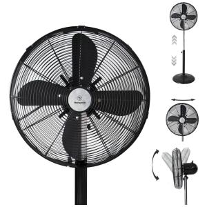 Ventilador de Piso Westinghouse Vintage com 3 Velocidades e Oscilação de 90 , 110V, Prata