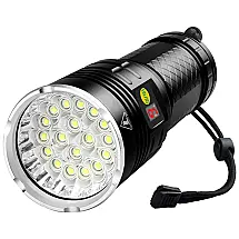 Lanterna de 10000 Lúmens LED Super Brilhante 300mt de Alcance Bateria Recarregável USB
