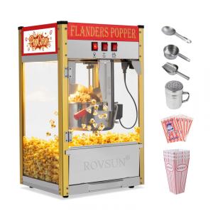 Pipoqueira ROVSUN com Caldeira de 300ml - Faz até 15 Litros, Máquina de Pipoca de Bancada Comercial com Pá de Aço Inoxidável