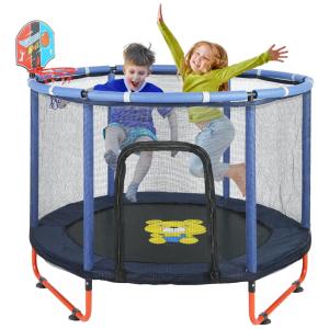 Trampolim infantil de 1,52m com rede de proteção para uso interno e externo HOEE