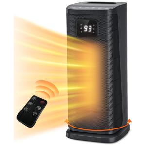 Aquecedor Elétrico Portátil com 4 Modos Termostado e Temporizador, 1500W, 110v, FHSTARS, Preto