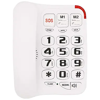 Telefone com Fio para Idosos,