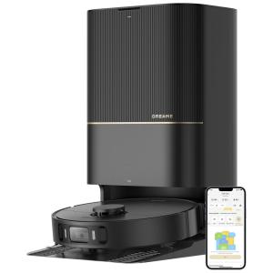 Aspirador Robô com Sucção de 8300Pa, Extensão de Esfregão e Auto-Secagem, 110V, Dreame X30 Ultra, Preto