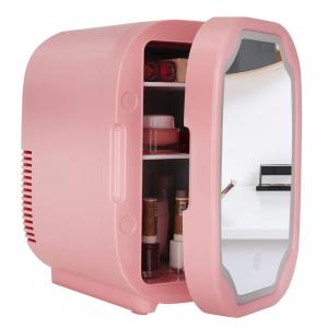 Geladeira para Skincare 8 Litros com Espelho, 12V, Bivolt, HCALORY, Rosa