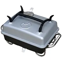 Churrasqueira a Carvão Portátil serve até 9 Pessoas, RAPTOR GRILLING, Prateado
