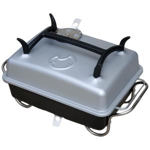 Churrasqueira a Carvão Portátil serve até 9 Pessoas, RAPTOR GRILLING, Prateado