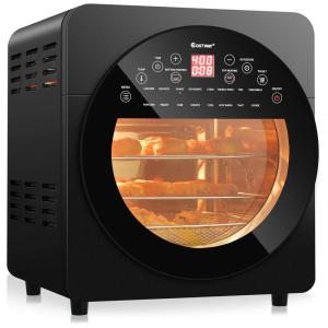 Fritadeira Elétrica Air Fryer sem Óleo 14 L Forno Multifuncional 16 em 1 1700W, 110v, COSTWAY, Preto