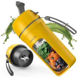 GREECHO Liquidificador de Bancada Portátil 340 mL para Vitaminas, Recarregável, Branco