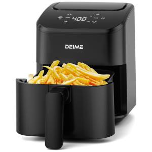 Fritadeira Elétrica AirFryer 6.2L com Painel Digital e Cesto Antiaderente, 110V 1500W, Deime, Prata