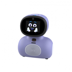 Robô Educacional Miko Mini Roxo com IA Conversacional, Tela IPS, Jogos STEAM, Reconhecimento Facial e Bateria Recarregável, 110V