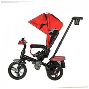 Triciclo Infantil para Passeio com Assento Ajustável 4 Estágios, Idade Recomendada 1 a 6 Anos, Evezo 302A, Vermelho
