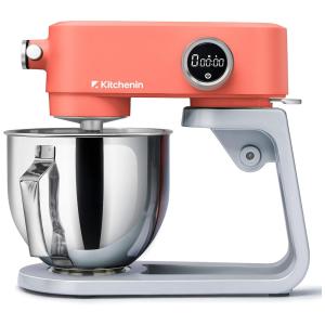 Batedeira Elétrica de Bancada 5.3 Litros 8 Velocidades em Aço Inoxidável com Painel LED, 110V 400W, Kitchenin, Azul Claro