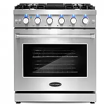 Fogão a Gás COSMO COS-EPGR304 Inox 76 cm 5 Queimadores Forno Convecção 127 L 120V