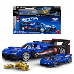 Conjunto de Construção Hot Wheels Speed Series, Cadillac Project GTP Hypercar com 236 Peças, Detalhes Realistas,Mattel