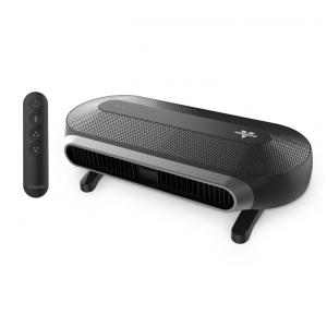 Ventilador de Torre Horizontal, Estilo Moderno com Inclinação Ajustável, 5 Velocidades, Silencioso, Controle Remoto e Digital, 110V