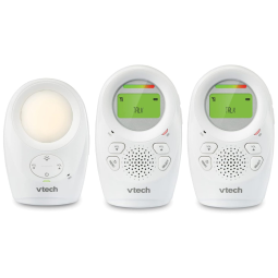 Babá Eletrônica Digital com Alcance Ampliado (2 Unidades para Pais), Conjunto de 3 Peças,DM1211-2 VETCH,Prata