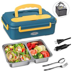 Aquecedor de alimentos elétrico para lancheira Aquecedor de alimentos para lancheira de aquecimento rápido atualizado para carro e casa