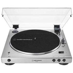 Toca-Discos Estéreo Bluetooth Audio-Technica AT-LP60XBT-SV Prateado, Hi-Fi, 2 Velocidades, Tampa Anti-Ressonância, Prato de Alumínio