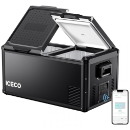 ICECO VL Pro Series Geladeira, Cooler Elétrico 94L Portátil Automotivo com Controle de Temperatura, 12, 24V, Bilvolt AC, Preto