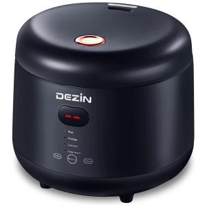 Panela de Arroz Elétrica 2L com Cesto Antiaderente e Função Manter Aquecido, 110V, Dezin, Preta
