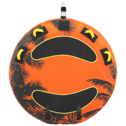 Boia Rebocável para 2 Pessoas, Carga Máx 294 kg, 4 Alças e Capa com Proteção UV, Magshion, Laranja