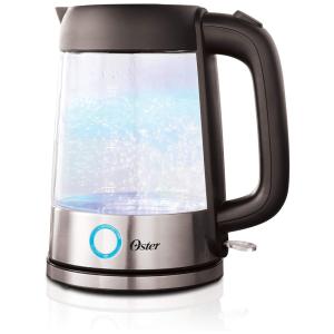 Oster Chaleira Elétrica de Vidro 1.7L, Aço Inoxidável, 110v, MR. COFFEE BVSTKT7098 000, Prateado