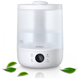 Umidificador Ultrassônico Portátil Aiheal 4,5 Litros até 37H, 110V, Branco