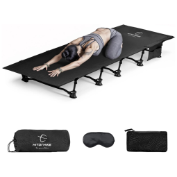 Cama Acampamento, Camping Dobrável Portátil, até 136 kg, HITORHIKE, Preto