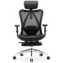 Cadeira de Escritório Ergonômica Giratória e Ajustável com Apoio 3D, XUER M82C, Cinza