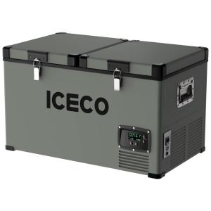 Mini Geladeira e Frigobar para carro VL60 Portátil 12 24V 110 60 L, 220v, ICECO 63QT with Cover, Cinza escuro