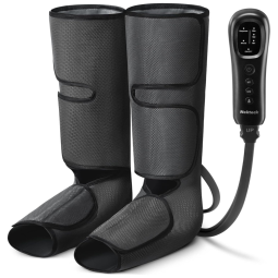 Massageador Elétrico de Compressão para Pernas e Pés 2 Modos e 3 Intensidades, Bivolt, NEKTECK S9033A, Preto