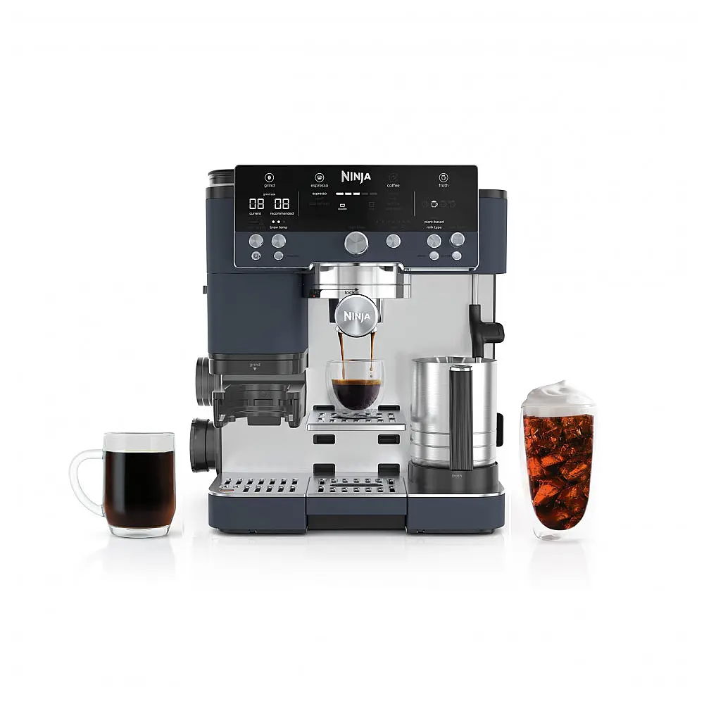 Cafeteira Ninja ES601CY Luxe Café Premier 3-em-1 Espresso Moedor Integrado Aço Inox 120V