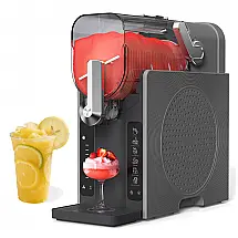 Máquina de Slush Raspadinha Generic SM-NEW 6 Programas LED Touch Preta Auto Limpeza 240V