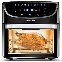 Fritadeira Elétrica Air Fryer 20L, com Painel de Controle Digital, 1800W, 110v, WOWCHEF, Preto