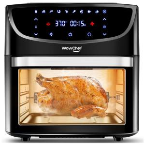 Fritadeira Elétrica Air Fryer 20L, com Painel de Controle Digital, 1800W, 110v, WOWCHEF, Preto