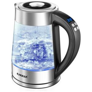 Chaleira Elétrica, Vidro, LED, 1,7L, 110v, CHULUX H1601C 1, Prateado