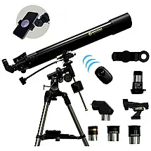 Telescópio Astronômico 450x com Adaptador de Celular e Controle Remoto, Spectrum Optical Instruments, Preto