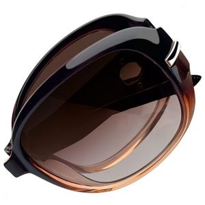 Óculos de Sol Feminino Dobrável com Proteção UV, Joopin A26, Marrom Gradiente