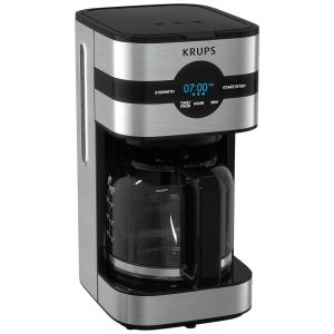 Cafeteira Elétrica Programável com Tela LCD e Aço Inoxidável, 110v, KRUPS KM205D50, Cinza