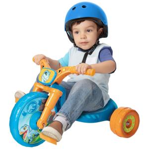 Triciclo Infantil com 10 Rodas Voadoras para Crianças de 2 a 4 Anos, Jurassic World, Azul