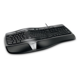 Teclado Ergonômico Dividido com Fio Recarregável Reduz a Tensão das Mãos, MICROSOFT 5QH 00001, Preto