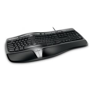 Teclado Ergonômico Dividido com Fio Recarregável Reduz a Tensão das Mãos, MICROSOFT 5QH 00001, Preto