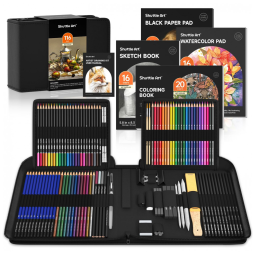 Kit Lapis Profissional com Bolsa para Transporte 116 Peças, Shuttle Art