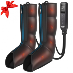 Massageador Elétrico de Compressão para Pernas e Pés 27 Modos e 3 Intensidades, FIT KING, Preto